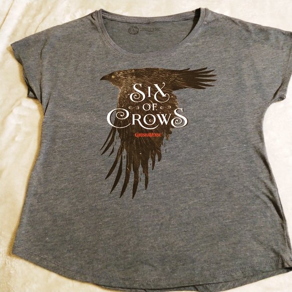 Out of Print Women's Relaxed Fit Tee - Six of Crows - Blue - Size L - Picture 1 of 4